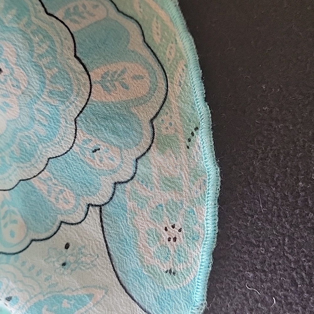 Apt. 9 100% Silk Teal Paisley Cap Sleeve Blouse Top  Sz M - Picture 5 of 8